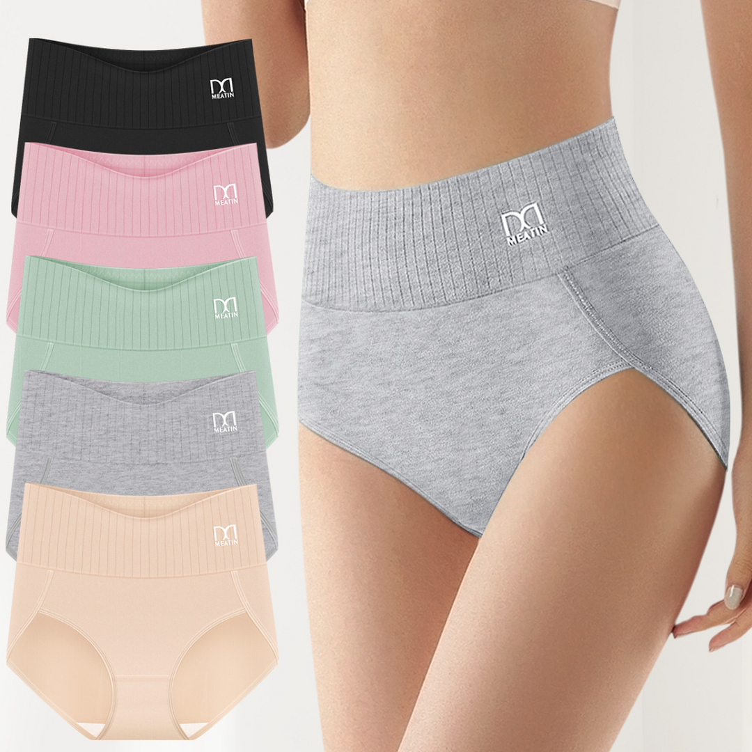 Comfora™ | 6-pack Andas & Bekväma Höga Midjetrosor med Magstöd