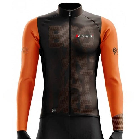 XTRIAT vintercykeltröja för herrar | fleecefodrad, varm och köldbeständig