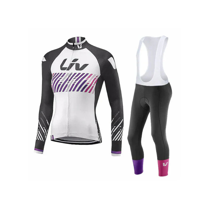 LIV V2 | PRO vintercykeloutfit för kvinnor med hängselshorts