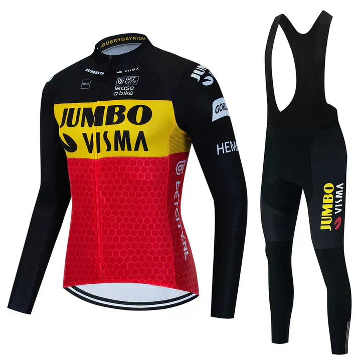 Jumbo-Visma | Professionell långärmad cykelklädesset
