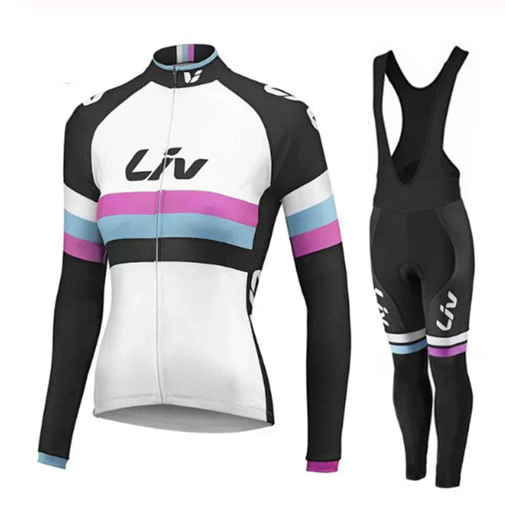 LIV V2 | PRO vintercykeloutfit för kvinnor med hängselshorts