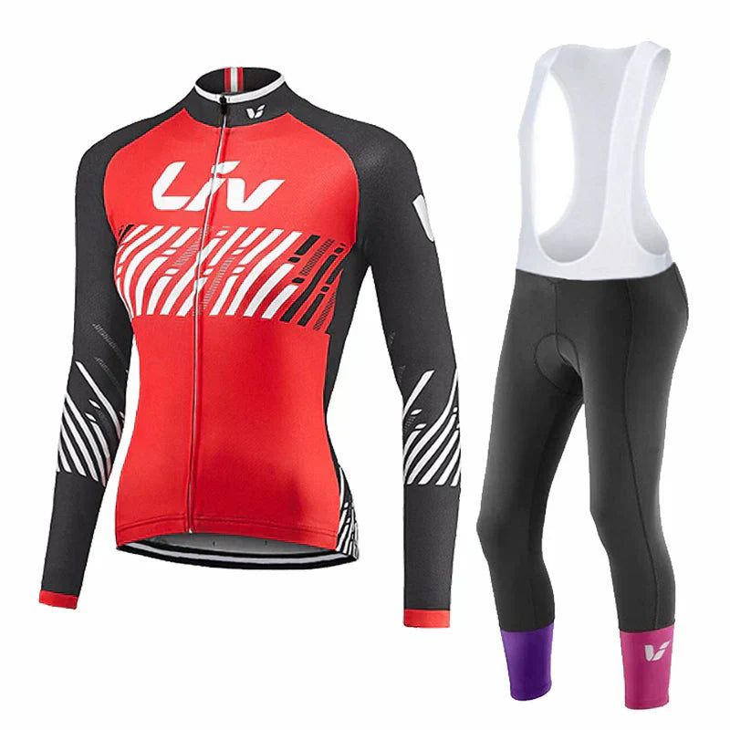 LIV V2 | PRO vintercykeloutfit för kvinnor med hängselshorts