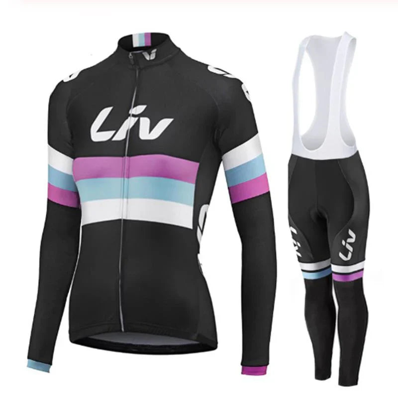 LIV V2 | PRO vintercykeloutfit för kvinnor med hängselshorts