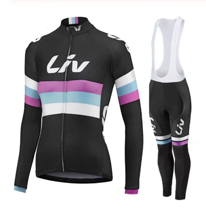 LIV V2 | PRO vintercykeloutfit för kvinnor med hängselshorts