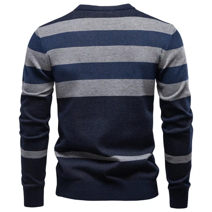 Rosenfeld | Stickad Herrpullover med Rutmönster