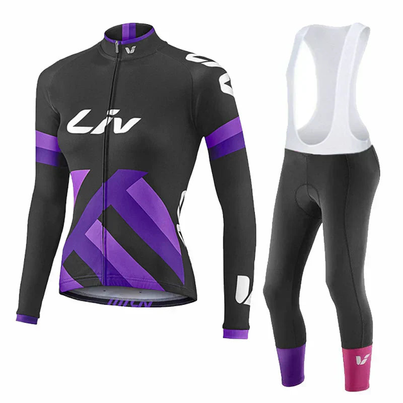 LIV V2 | PRO vintercykeloutfit för kvinnor med hängselshorts