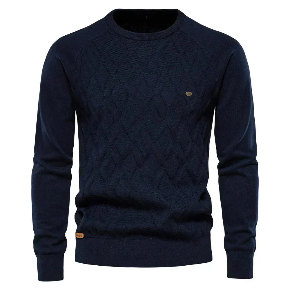 Theodor | Herrpullover med Rutmönster