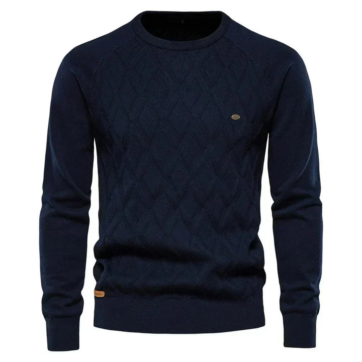 Theodor | Herrpullover med Rutmönster