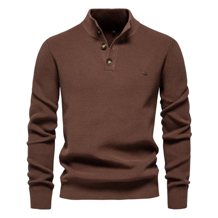 Konrad | Stilfull Herrpullover med Knappdesign