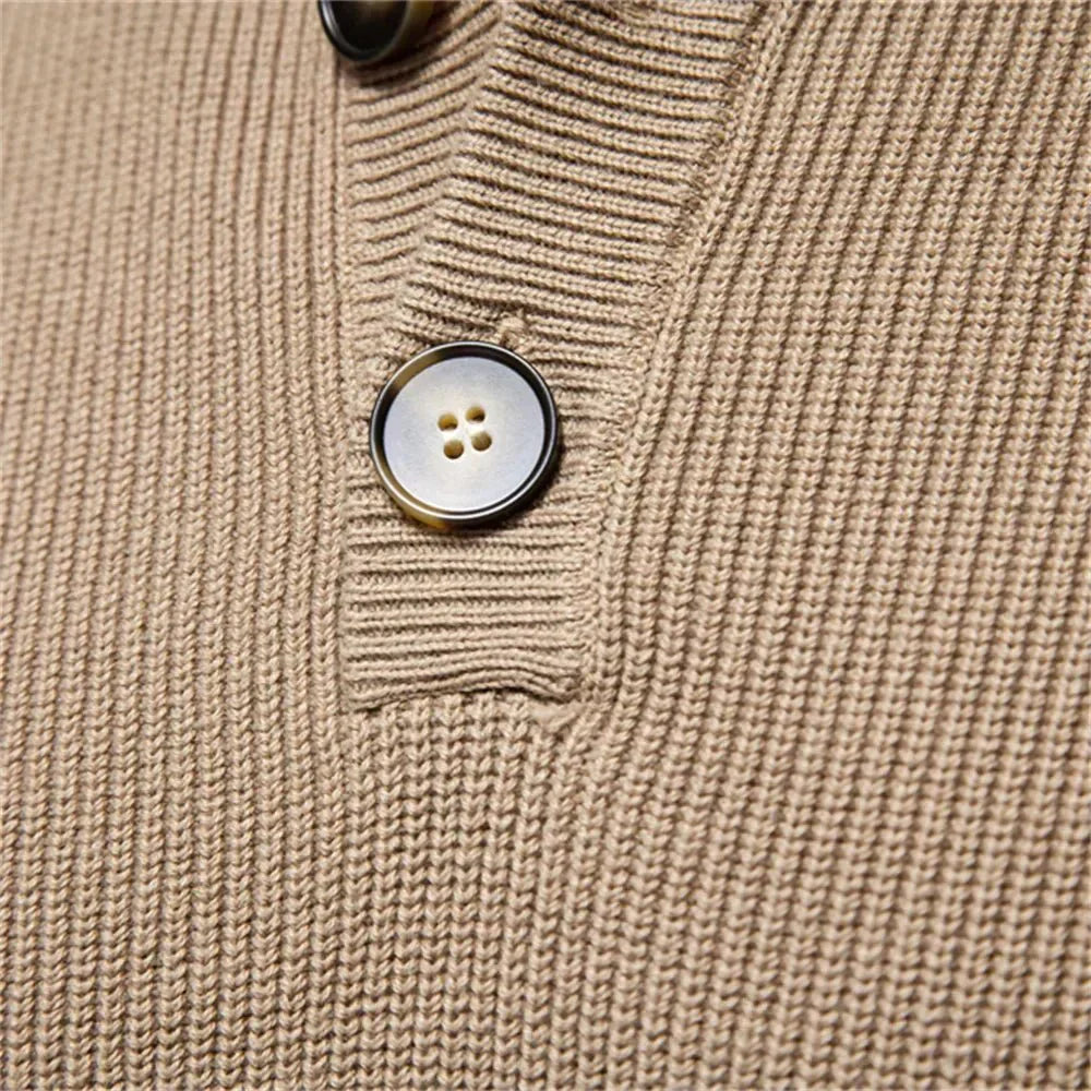 Konrad | Stilfull Herrpullover med Knappdesign