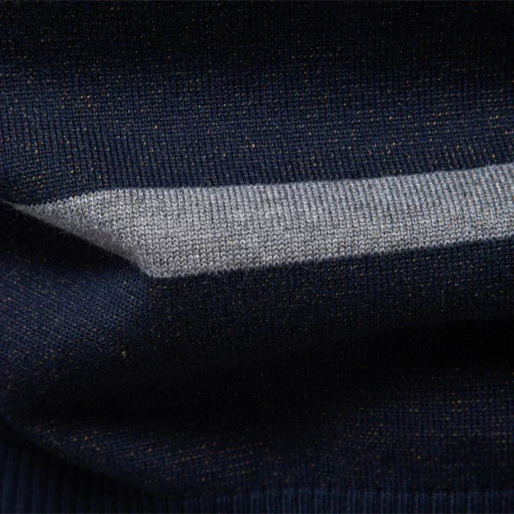 Rosenfeld | Stickad Herrpullover med Rutmönster